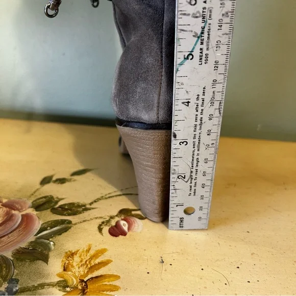 Johnston & Murphy Gray Suede Leather Lace Wrap Boots - Picture 9 of 16